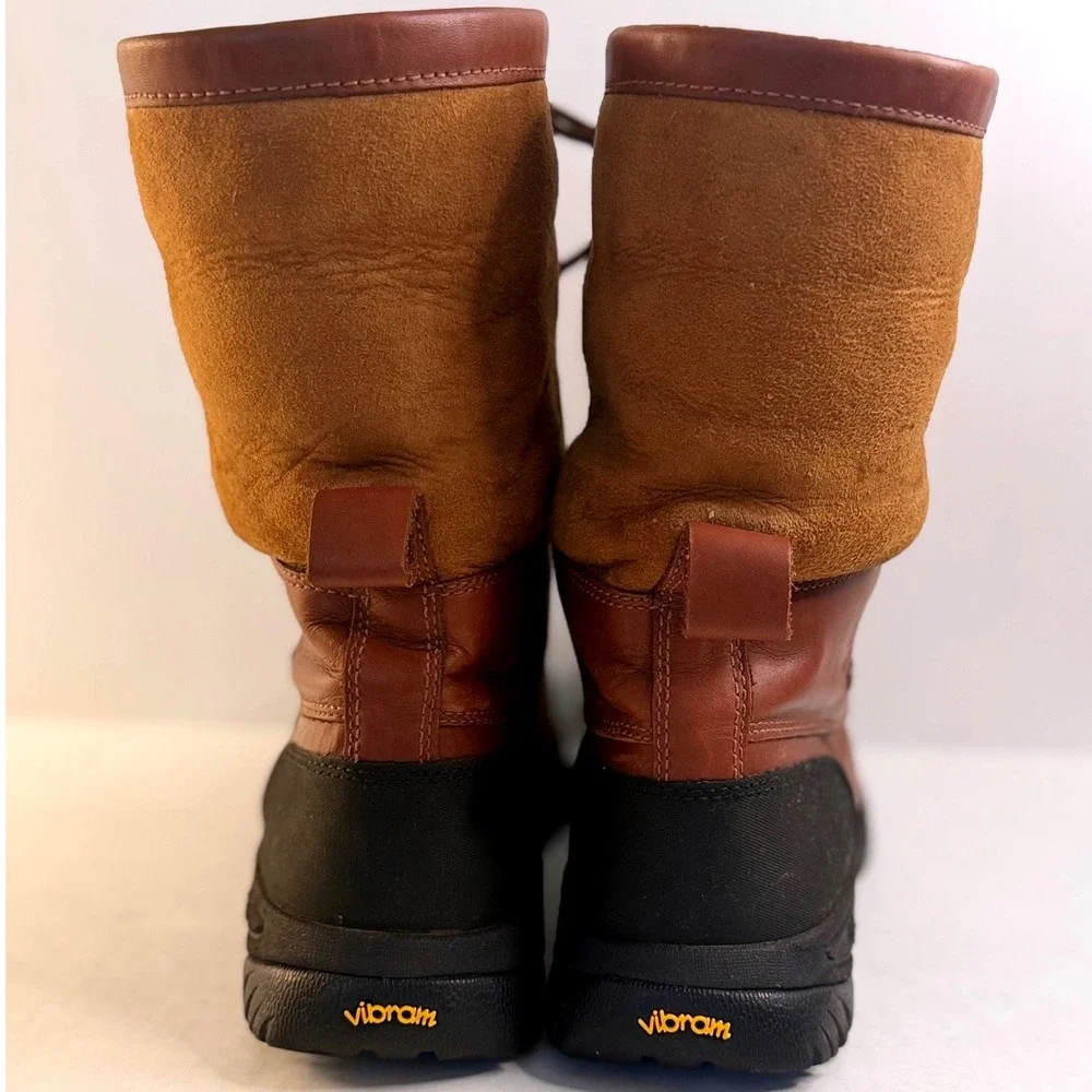 UGG Australia Adirondack Boots Mens Sz 11 Brown Leather Waterproof Winter Vibram